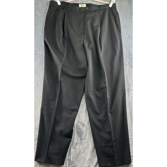 Talbots Stretch Wool Dress Pants 20W Black Made in USA Pleated Classic Fit*READ* - Picture 14 of 14